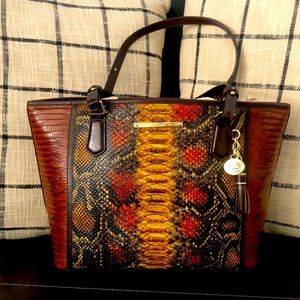 Brahmin Medium Asher Tote in Brown Tyndall Python